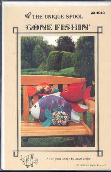 Sewing Pattern, Unique Spool 22 -4040 Gone Fishin' by Susan Eskrew, 11, 13 19 22 inches long