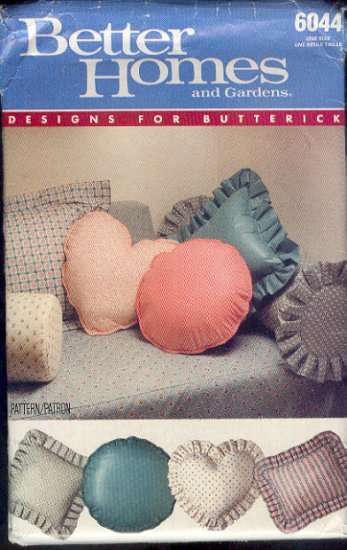 Sewing Patern 6044 Butterick, Throw Pillows