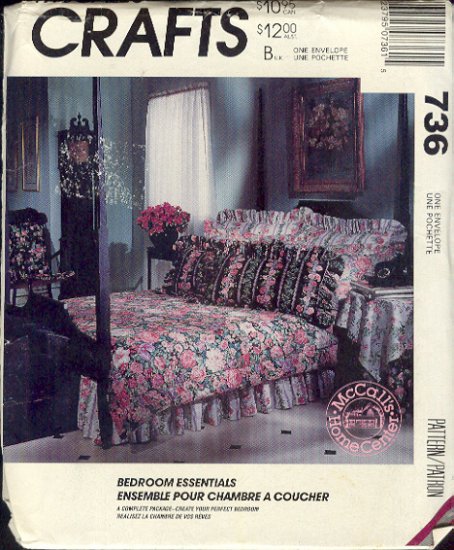 McCall's Sewing Pattern 736, Bedroom Essentials, all sizes