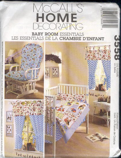 McCall's Sewing Pattern 3558, Baby Room, Nursery Decor