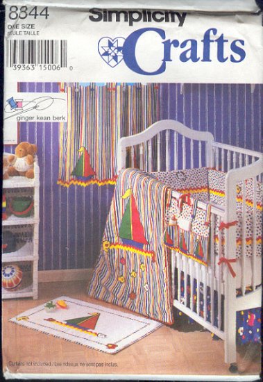 Simplicity Sewing Pattern, Nursery Decor featuring Sail boat