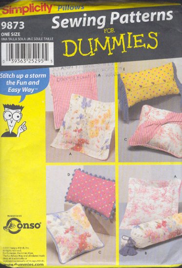 Simplicity Sewing Pattern, 9873 Throw Pillows, 6 styles