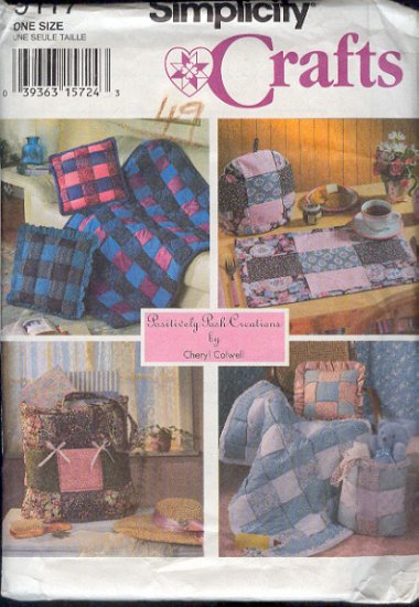 Simplicity Sewing Pattern 9117 Throws, Bags and Pillows