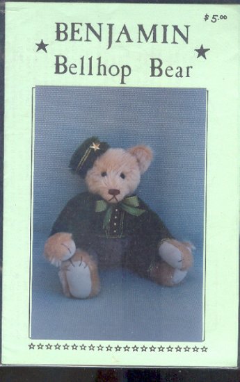 Sewing Pattern, Benjamin Bellhop Bear, 14"