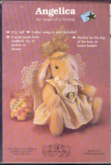 Sewing Pattern, Angelic by Gooseberry Hill, 9.5" tall Bunny Rabbit