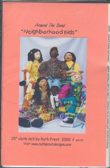 Sewing Pattern 25" doll by Ruth Prest, Neighborhood Kids and all the clothes