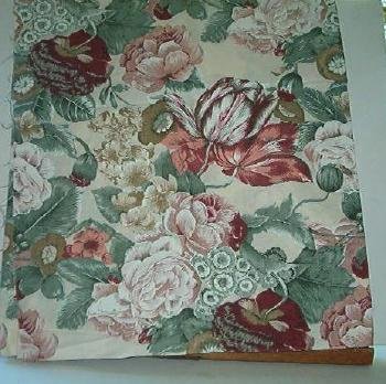 Sewing Fabric Cotton Big Flower Print 3.5 X 44" No. 116