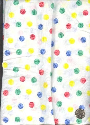 Sewing Fabric Cotton Dots on White 4 yds X 44" No. 135