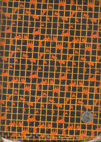 Sewing Fabric Cotton Halloween cats / black 5 yds X 44" No. 148