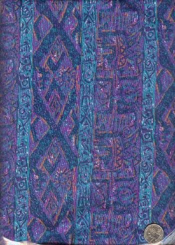 Sewing Fabric Cotton Polynesian Print 2 Yds X 60" No. 162