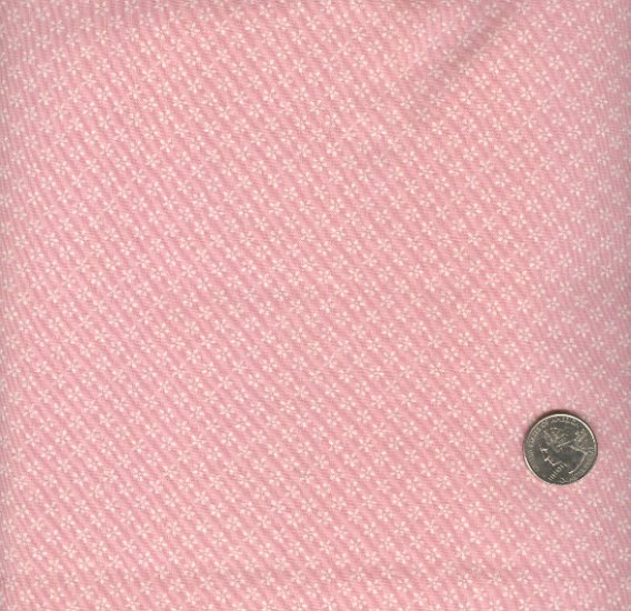 Sewing Fabric Cotton Small Print tiny daisies on pink No. 189