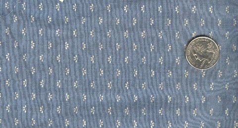 Sewing Fabric Cotton Small Print White on blue-grey No. 205