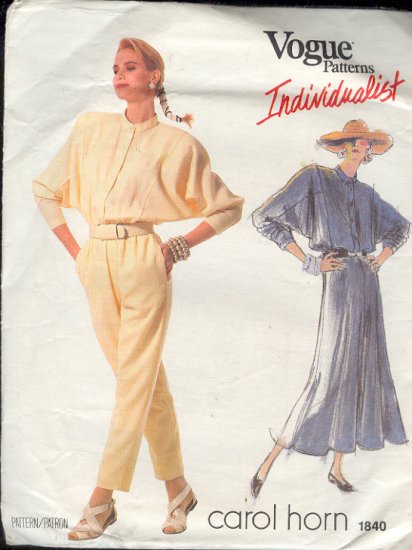Sewing Pattern, Vogue vy Carol Horn 1840 Jumpsuit and Dress size 14