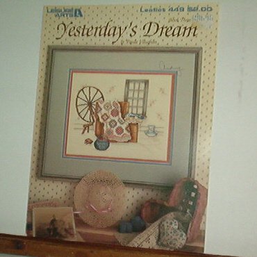 Cross Stitch Pattern YESTERDAY'S DREAM Spinning wheel, quilt