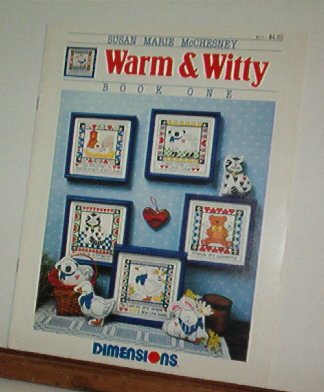 Cross Stitch Patterns WARM AND WITTY Cat, Bear, Goose, Bunny, Chicken & Lamb