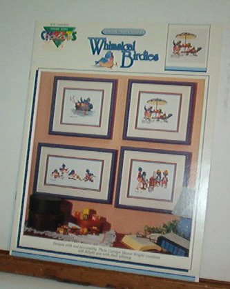 Cross Stitch Patterns WHIMSICAL BIRDIES Silly Bluebirds 4 Designs