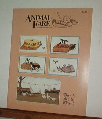 Cross Stitch Patterns ANIMAL FARE Cats, Mice, Birds, Rabbits & Geese