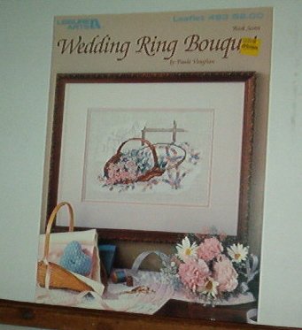 Cross Stitch Pattern, WEDDING RING BOUQUET, Basket and quilt, Pretty l design