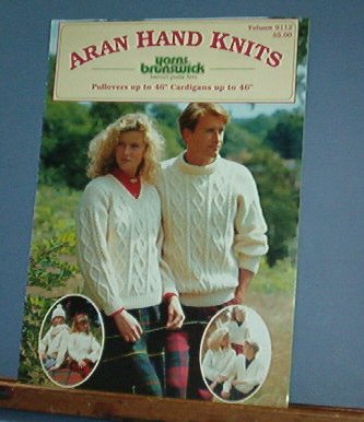 Knitting Pattern Bruns 9112, Aran Hand Knits 6 designs for adults and kids