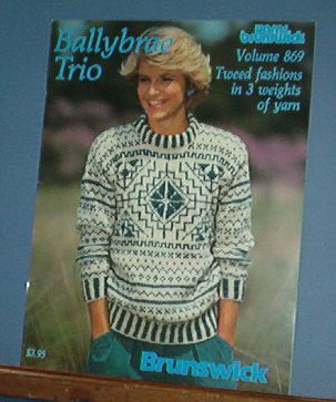 Knitting Patterns Brunswick 869 Ballybrae Trio 8 designs men and women sweaters and vests