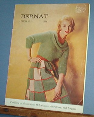 Vintage Knitting Pattern Bernat 89 1960 For women, 16 designs for mohair & angora