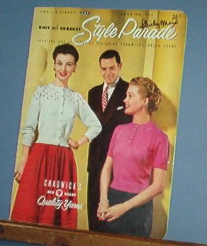Vintage Knitting Pattern, Coats & Clark 506, 1954 20 designs for men women & accessories