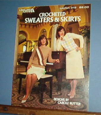Crochet Patterns Sweaters and Skirts for women, 4 geometric designs