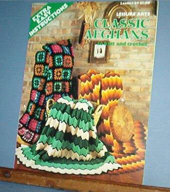 Crochet Patterns, 3 Classic AFGHANS, easy knit too