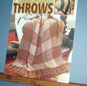 Quick Knit Throws, AFGHANS, 4 designs, easy
