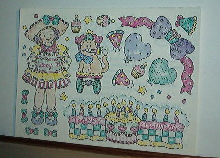 Scrapbooking - Stickers - New 1 sheet - Happy Birthday for Young Girl