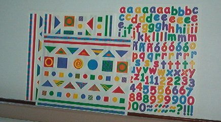 Scrapbooking - Stickers - 3 sheets Alphabet & geometrics Creative Memories New