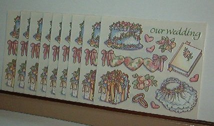Scrapbooking - Stickers - 9 sheet Our Wedding