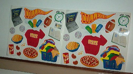 Scrapbooking - Stickers - 2 sheets College gear
