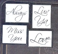 Rubber Stamp - Scrapbooking - Inkadinkado - sponge mount - New - 4 ea - 1"X1"