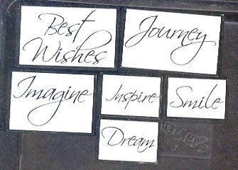 Rubber Stamp - Scrapbooking - Inkadinkado - sponge mount - New -6 ea - 1"X1" - 2"X1.25"