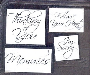Rubber Stamp - Scrapbooking - Inkadinkado - sponge mount - New - 4 ea - 1"X1" - 1.5"X2"