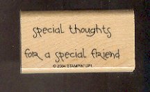 Rubber Stamp Scrapbooking Wood Mounted New Stampin Up - Special thoughts 1.25 X 2