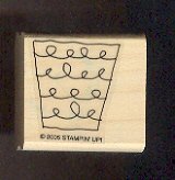 Rubber Stamp Scrapbooking - Wood Mount - New - Stampin Up - Basket 1.5X 1.5"