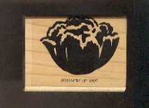 Rubber Stamp Scrapbooking - Wood Mount - New - Stampin Up - Peony bloom - 1.25X2"