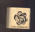 Rubber Stamp Scrapbooking - Wood Mount - Stampin Up - Flower 1X1"