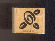 Rubber Stamp Scrapbooking - Wood Mount - New - Stampin Up - Flower 1.25 X 1.25"