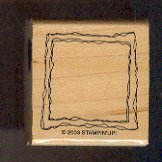 Rubber Stamp Scrapbooking - Wood Mount - Unused - Stampin Up - Frame - 1.5X1.5"