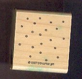 Rubber Stamp Scrapbooking - Wood Mount - Used - Stampin Up - Little Circles Confetti 1.5X1.5"