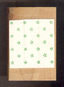 Rubber Stamp Scrapbooking - Wood Mount - Used - Small Flower Background 2X 2 inches