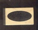 Rubber Stamp Scrapbooking - Wood Mount - New - Memory Box - Black Oval - 1"-0.50"