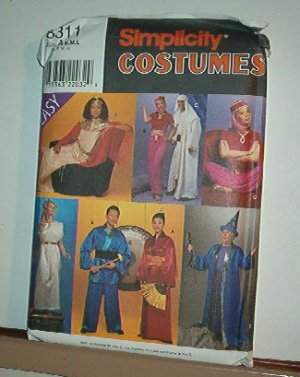 Sewing Pattern Simplicity 8311 Costumes Magic and mystery characters. Size S-L (34-44)