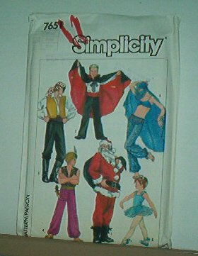 Sewing Pattern Simplicity 7651 Costumes 6 kinds, small adult 32-34