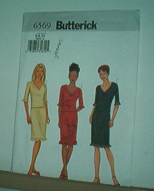Sewing Pattern Butterick 6569 Top and skirt with variations Size 6-10