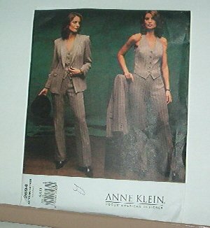 Sewing Pattern Vogue 2695 Anne Klein Pantsuit with vest size 6 -10