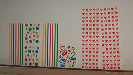 Scrapbooking - Stickers Stripes, confetti and hearts